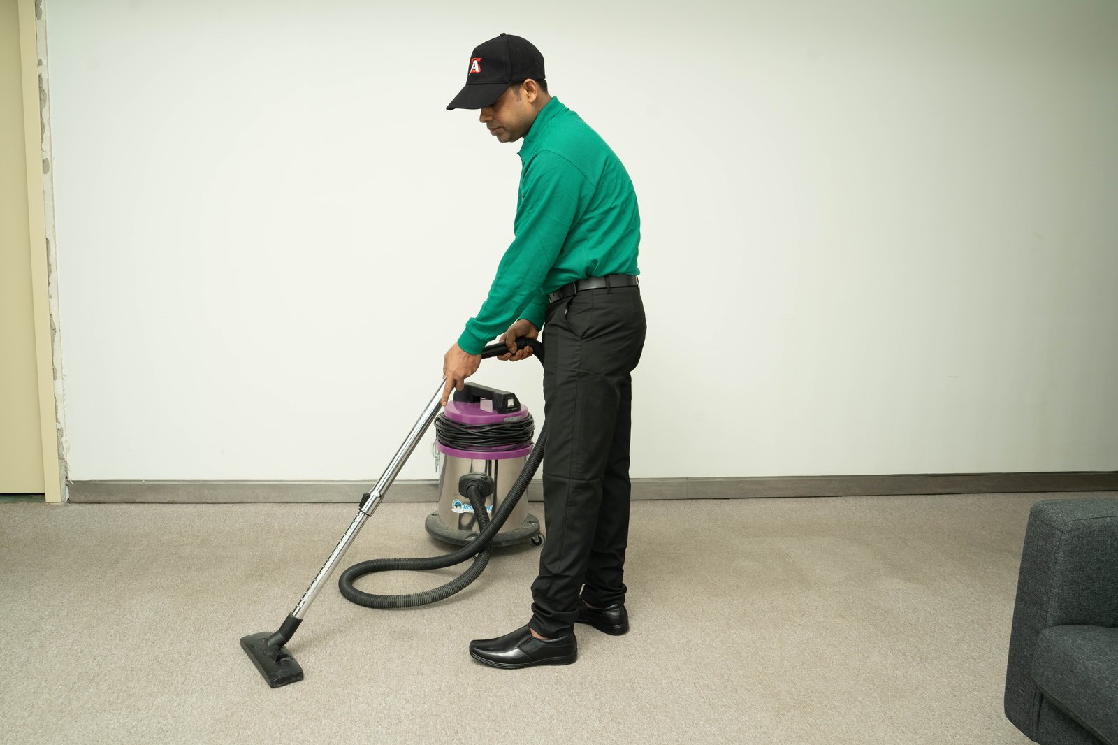 Cleaning team at work